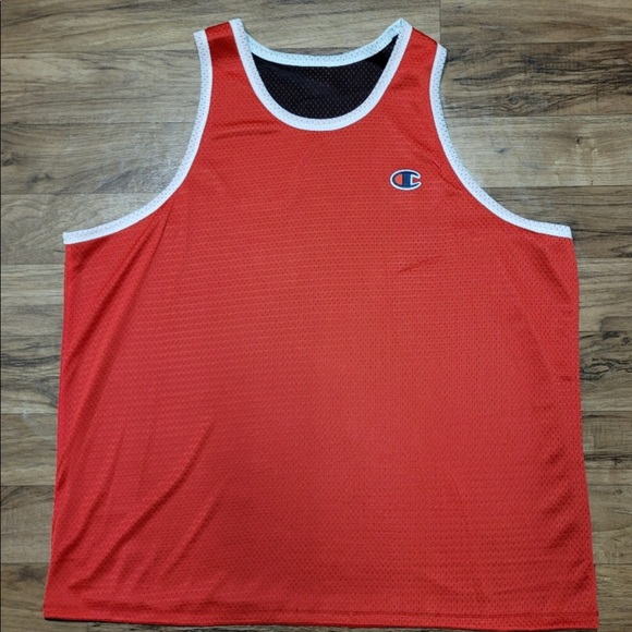 Nwot! Champion Reversible Basketball Game Jersey Red/Black Sz 3x - Picture 2 of 2